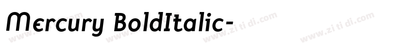 Mercury BoldItalic字体转换